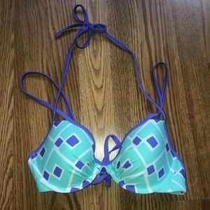 American Eagle Aerie Green, Purple, & White Bikini